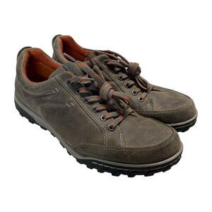 Ecco Vermont Size 8 Men's Leather Lace Up Walking Hiking Outdoor Sneakers EU 42